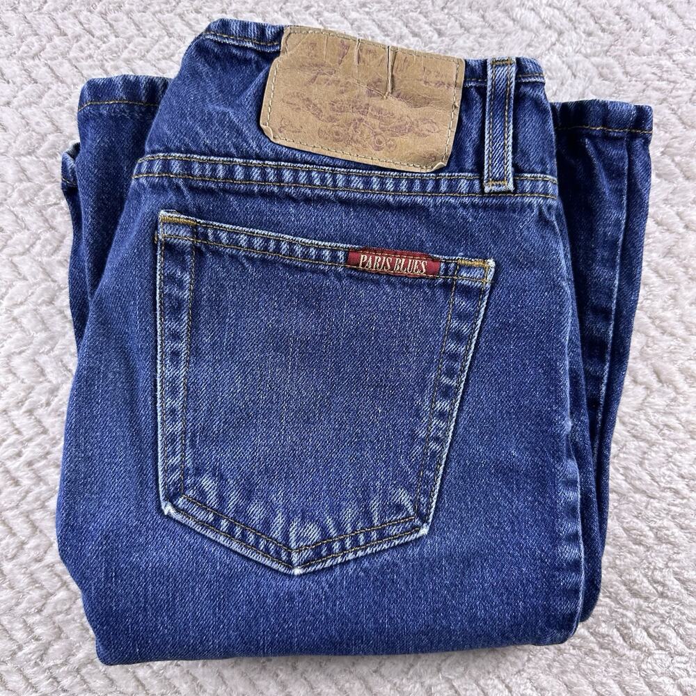 Vintage‎ 90s Paris Blues Women’s Mid Rise Flare Leg Jeans Size 7 Button Fly - Picture 16 of 16